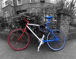 red white blue bike